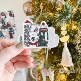Christmas Llama Sticker