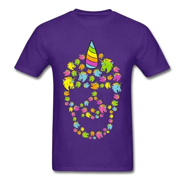 Colored Unicorn Skull Shirt