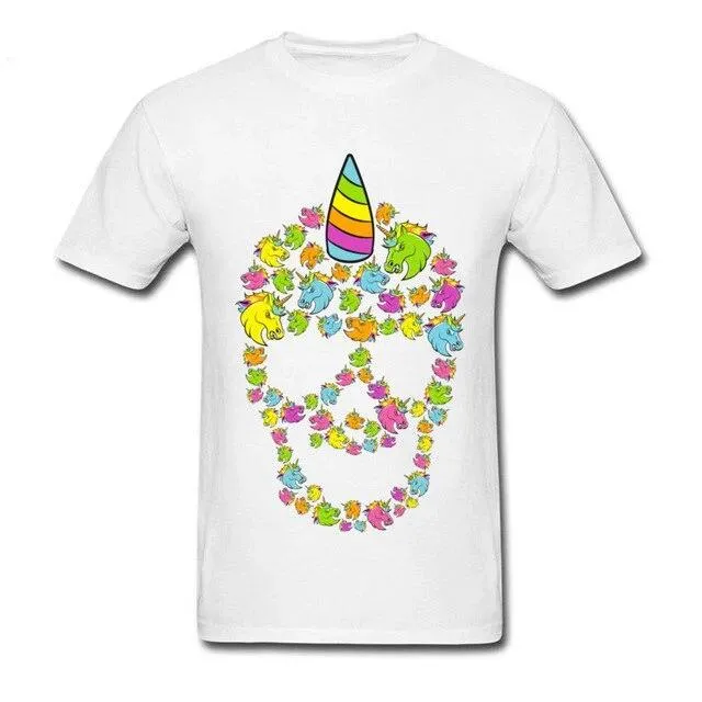 Colored Unicorn Skull Shirt