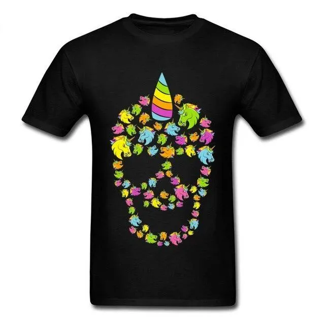 Colored Unicorn Skull Shirt