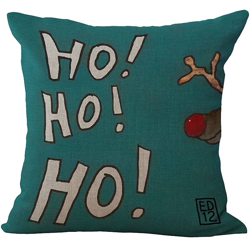 Comi Vintage Christmas Jolly Santa Clau Square Pillowcase Cover Case