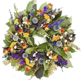 Country Blues. Dried Floral and Herbal wreath - wonderful gift
