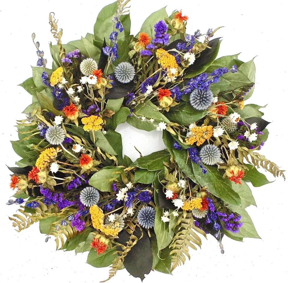 Country Blues. Dried Floral and Herbal wreath - wonderful gift