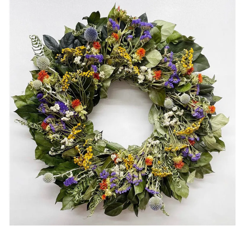 Country Blues. Dried Floral and Herbal wreath - wonderful gift