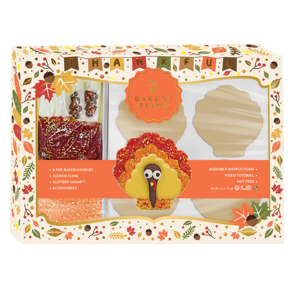 Cozy Thanksgiving Bundle (Designer Decorated Cookies   Turkey Cookie Kit)