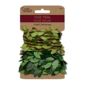 Craft Décor Ribbons: Vine Trim/Garland -Leaves Medley, 2x1.5m