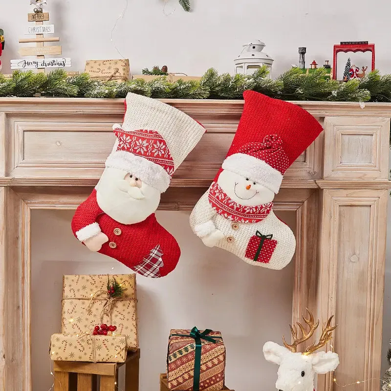 Crochet Cheer Stocking - Snowman