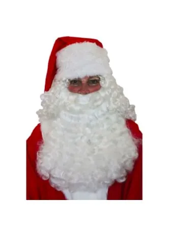 Deluxe Santa half wig & beard