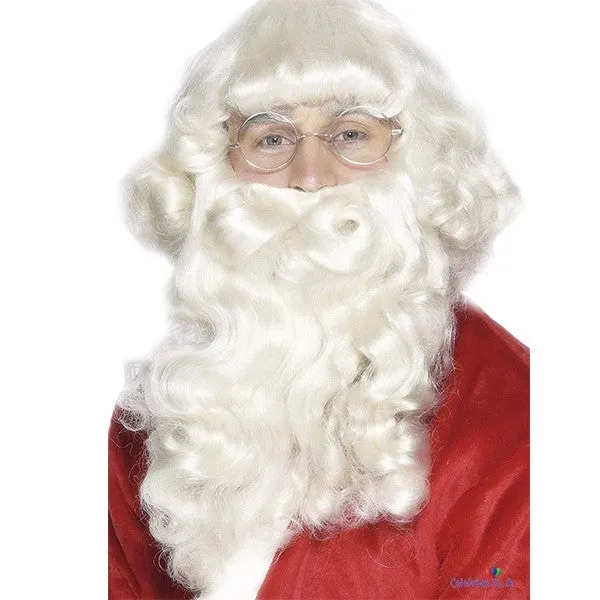 Deluxe Santa Wig and Beard Set