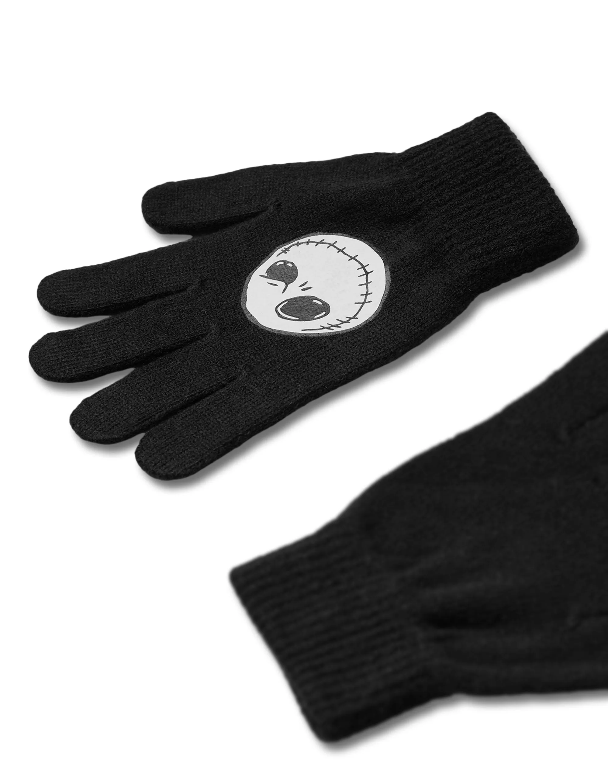 Disney The Nightmare Before Christmas Black Beanie Hat & Gloves Set