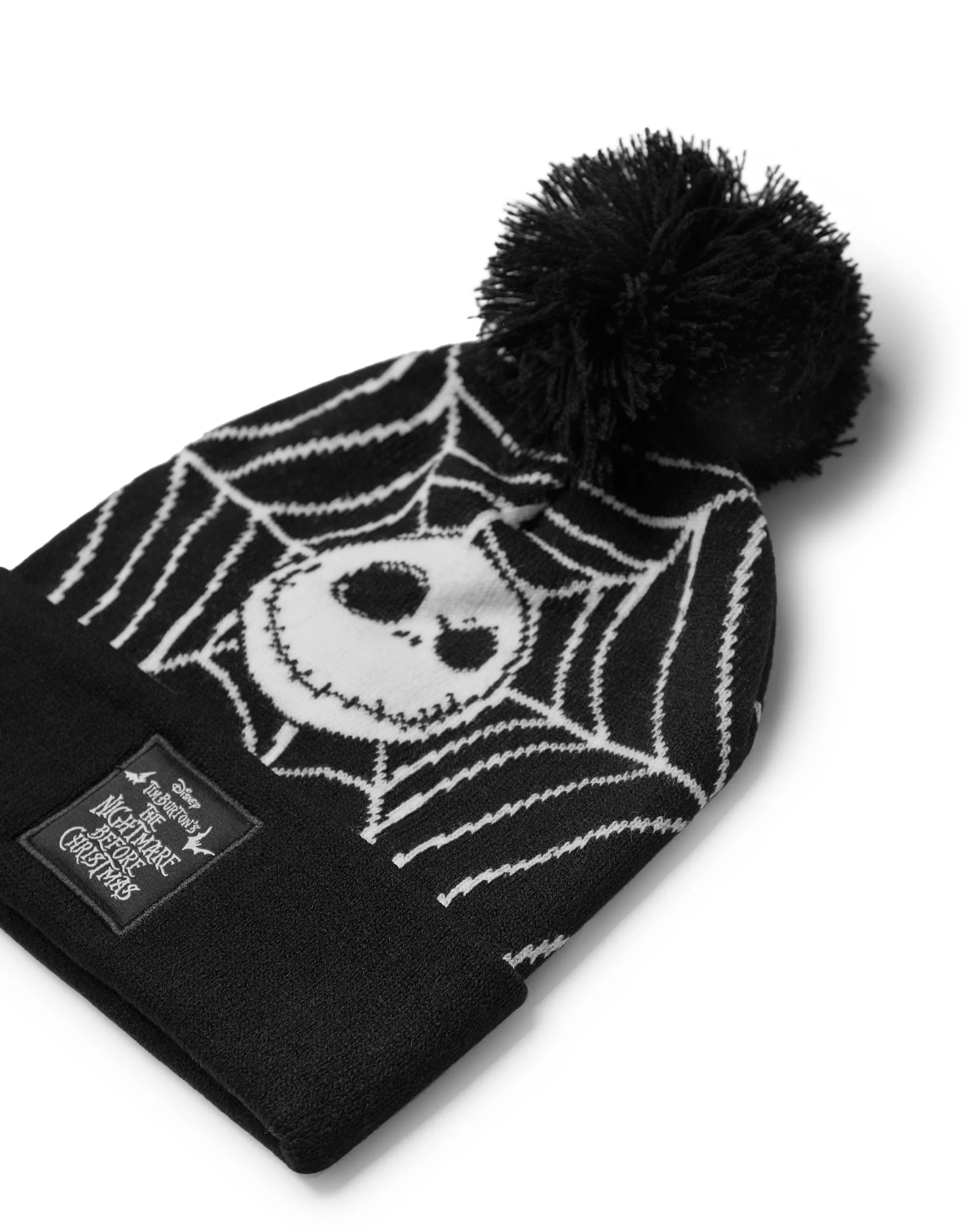 Disney The Nightmare Before Christmas Black Beanie Hat & Gloves Set