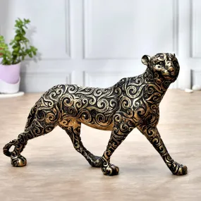 Elara Craft Panther Animal Showpiece Antique Design Sculpture for Home Dcor,Showpiece for Living Room Table Dcor (36X24 CM) GALEXY-STACHU-02