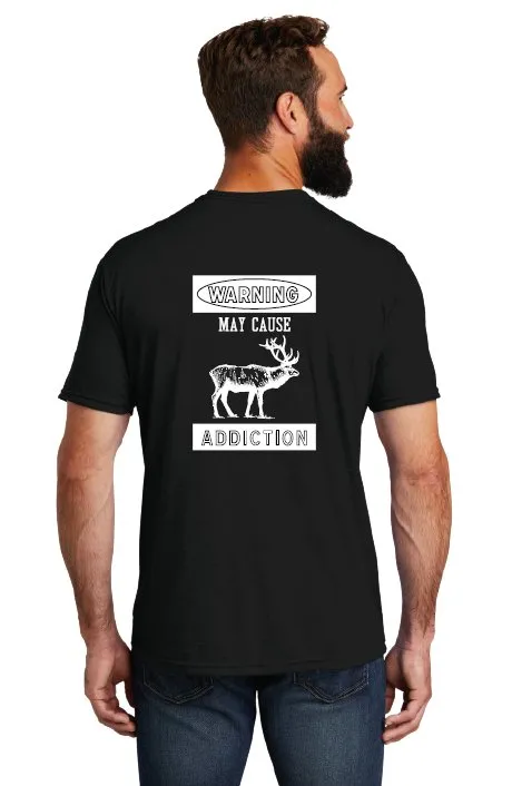 Elk.O.Holic / May Cause Addiction Black T-Shirt
