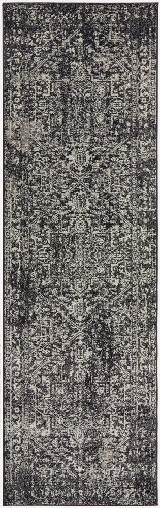 Esme Scape Charcoal Transitional Runner Rug