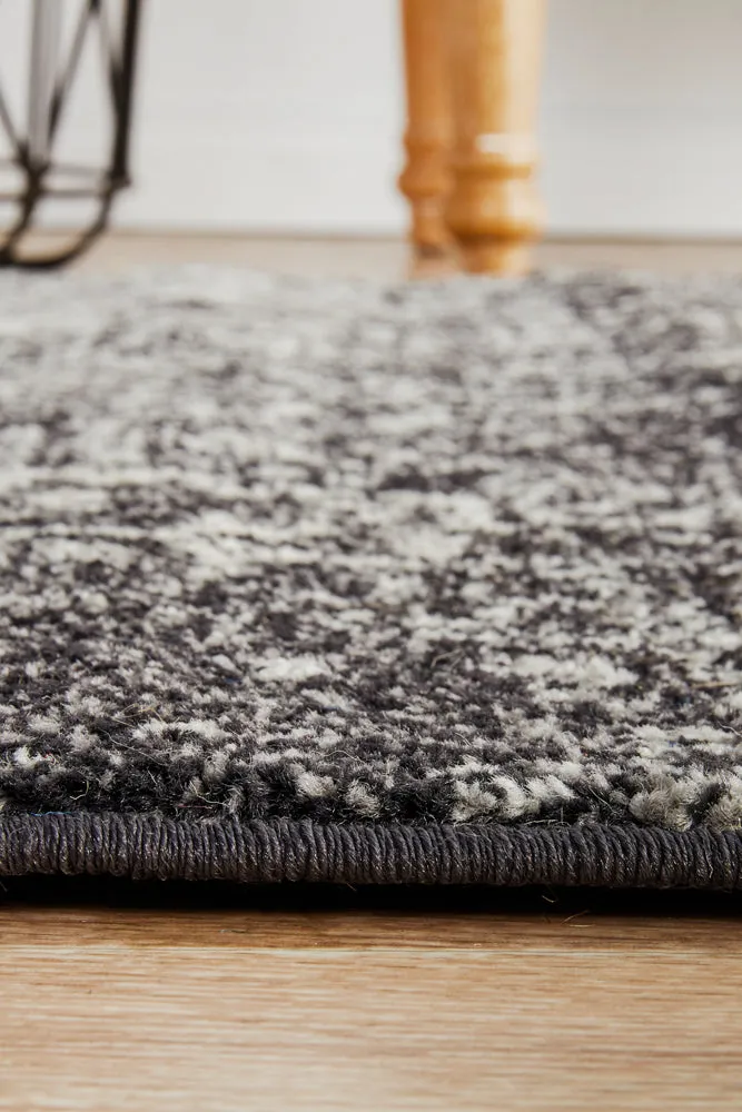 Esme Scape Charcoal Transitional Runner Rug