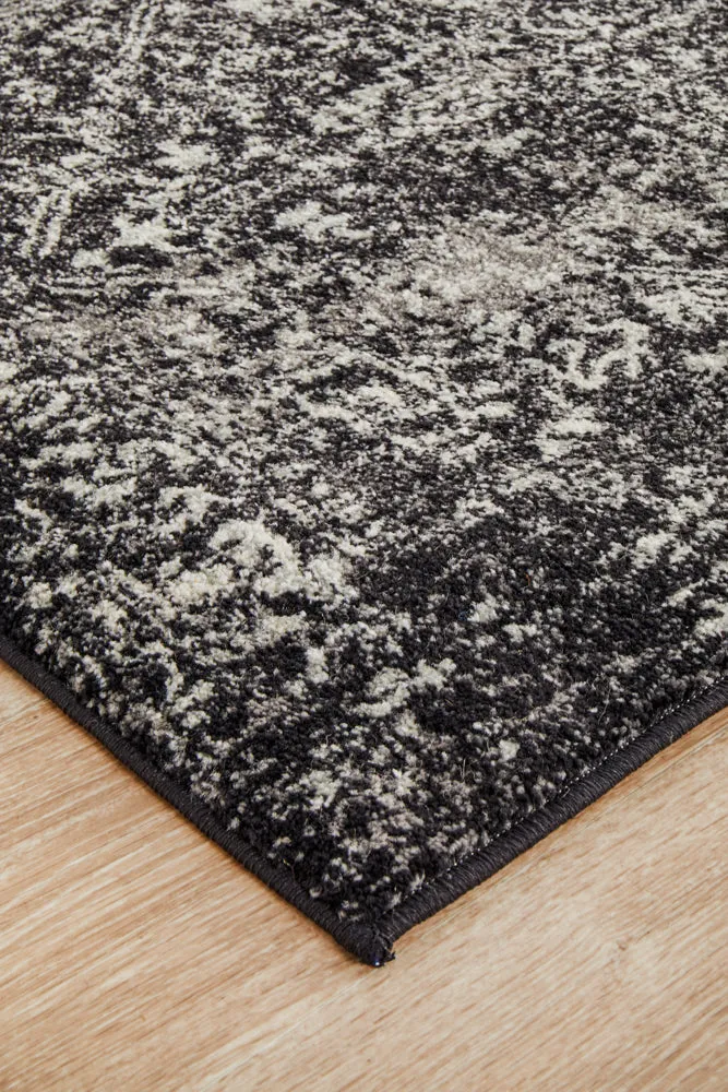 Esme Scape Charcoal Transitional Runner Rug
