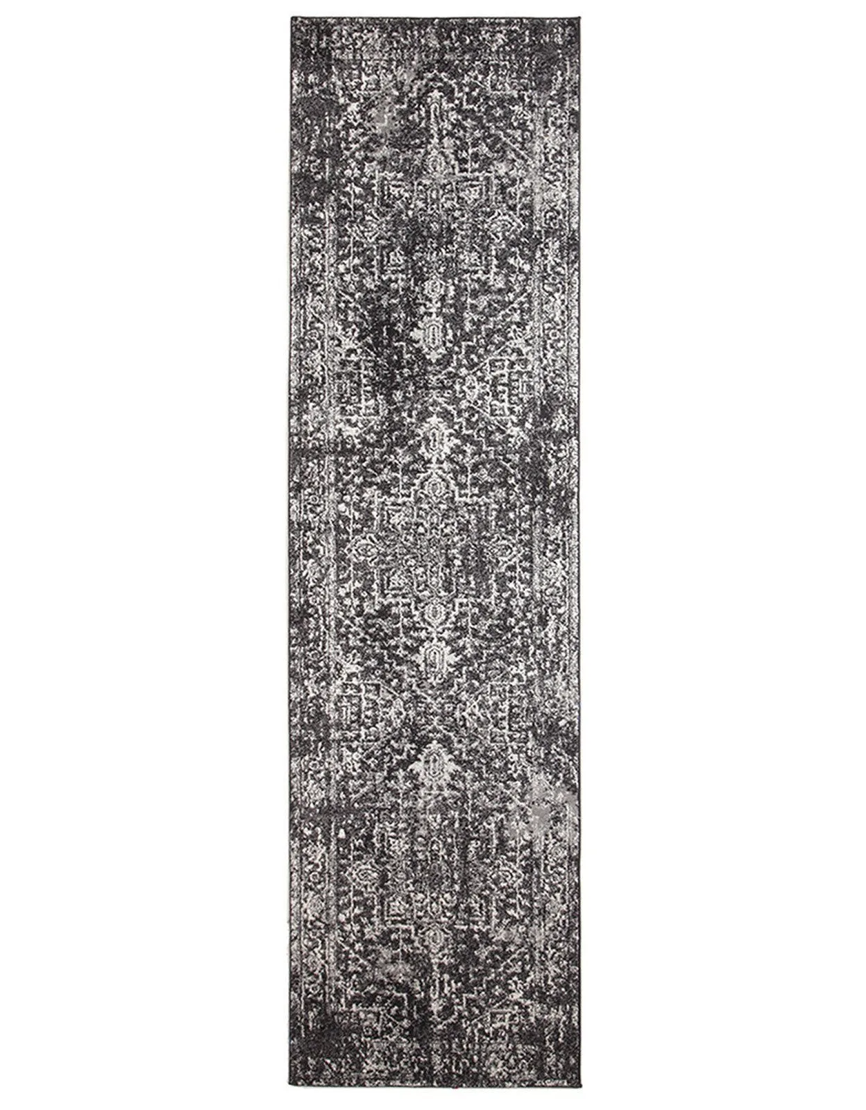 Esme Scape Charcoal Transitional Runner Rug