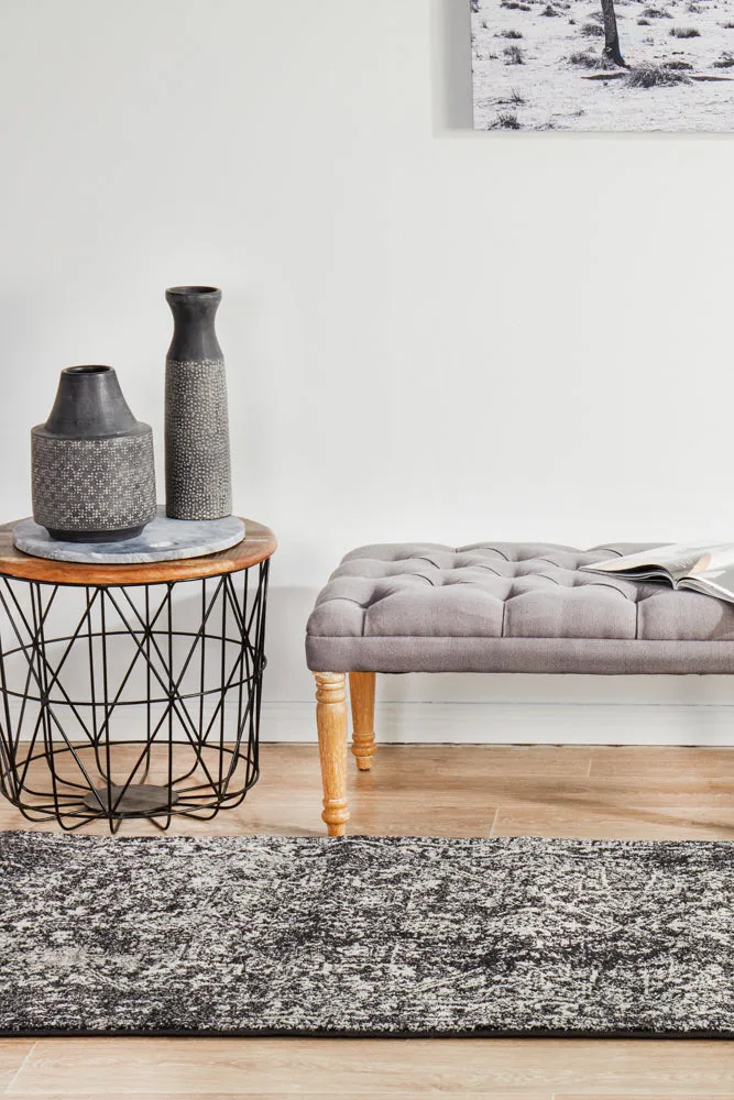 Esme Scape Charcoal Transitional Runner Rug