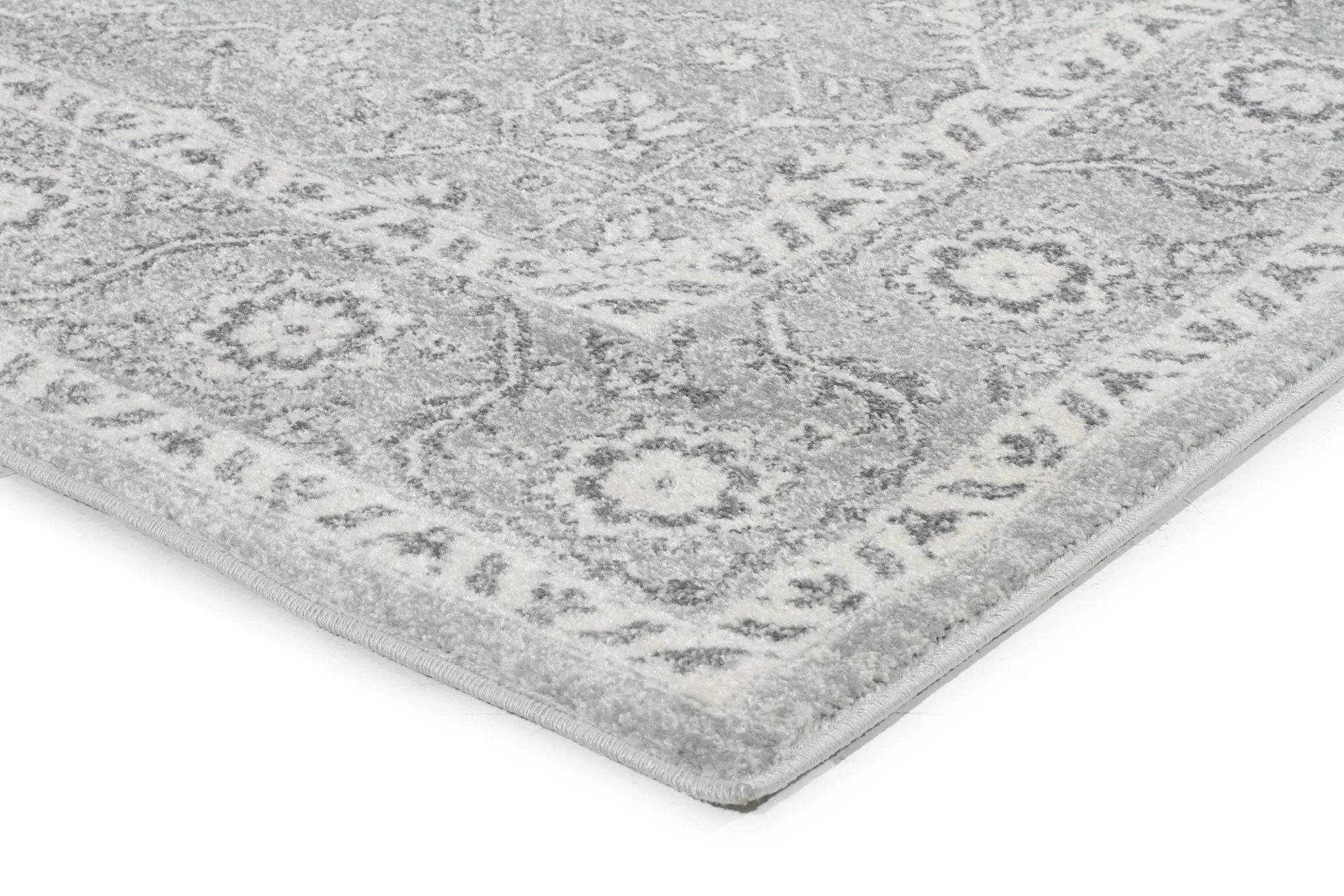 Esme Silver Flower Transitional Rug