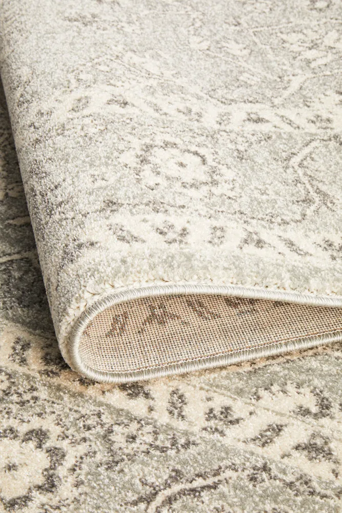 Esme Silver Flower Transitional Rug