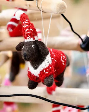 Felt Christmas Dachshund Sausage Dog - Tara Treasures