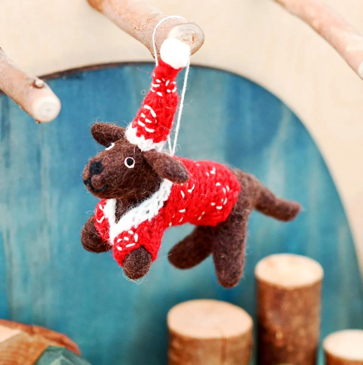 Felt Christmas Dachshund Sausage Dog - Tara Treasures