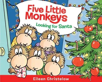 Five Little Monkeys Looking for Santa Board Book