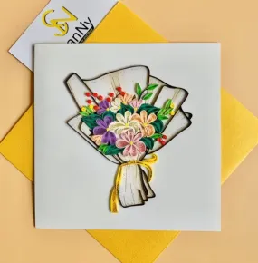 Flower Bouquet Quilling Card