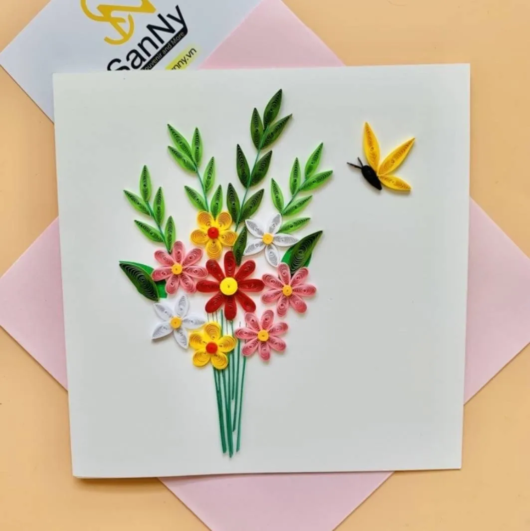 Flower Garden Quilling Card