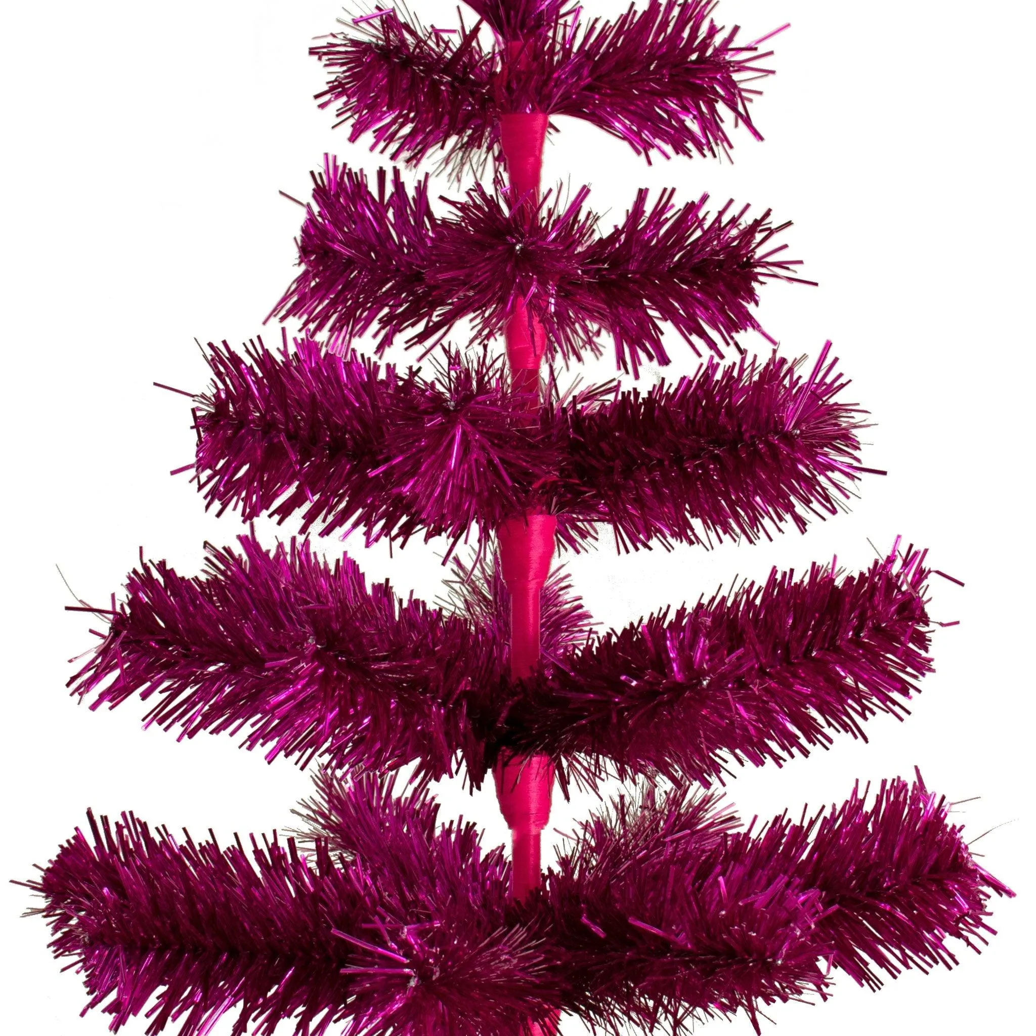 Fuchsia Tinsel Christmas Tree
