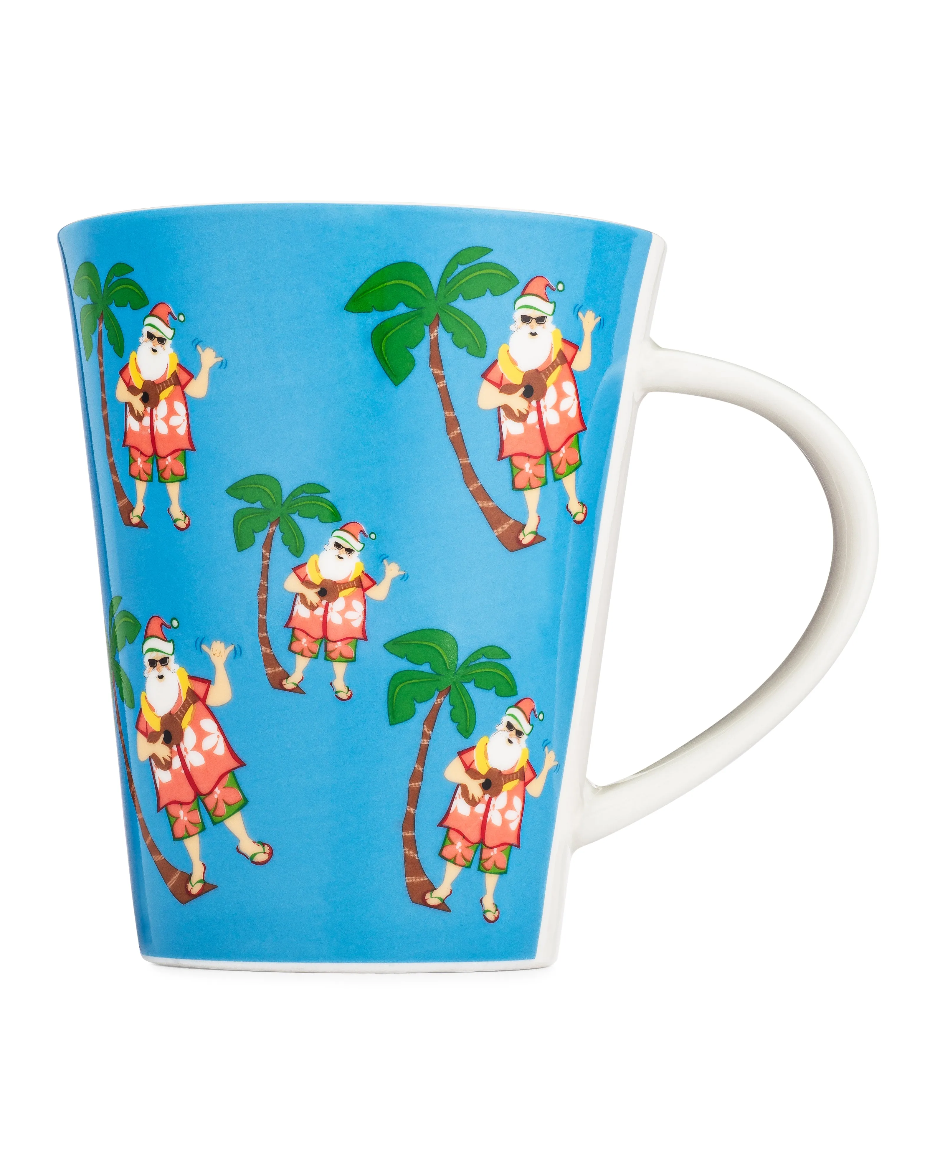 Gift Wrapped Hawaiian Santa Christmas Coffee Mug
