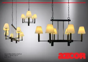 Gold Arm Dining Light 6