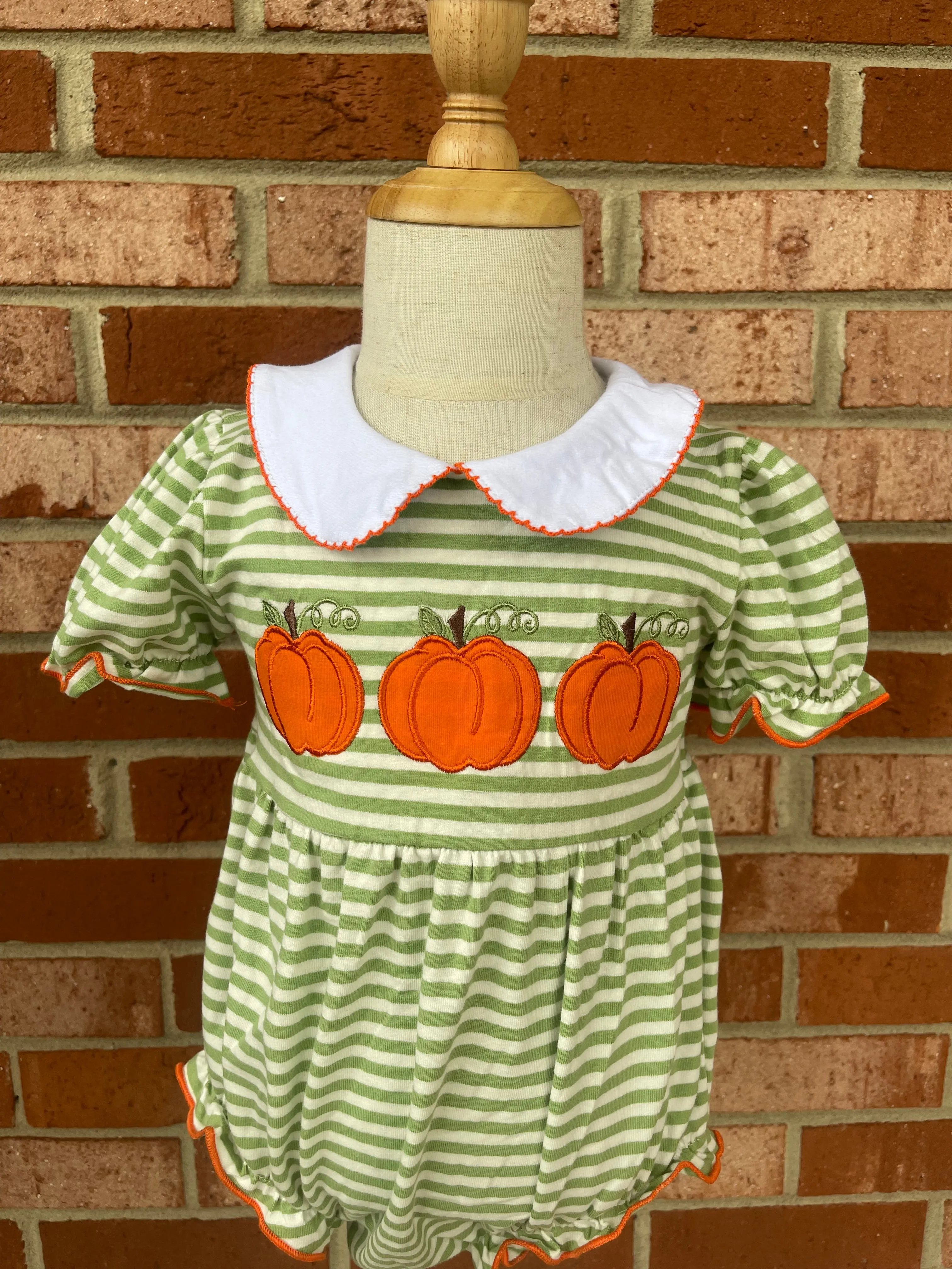 Green Stripe Pumpkin Bubble