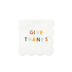 Harvest Give Thanks Paper Cocktail Napkins