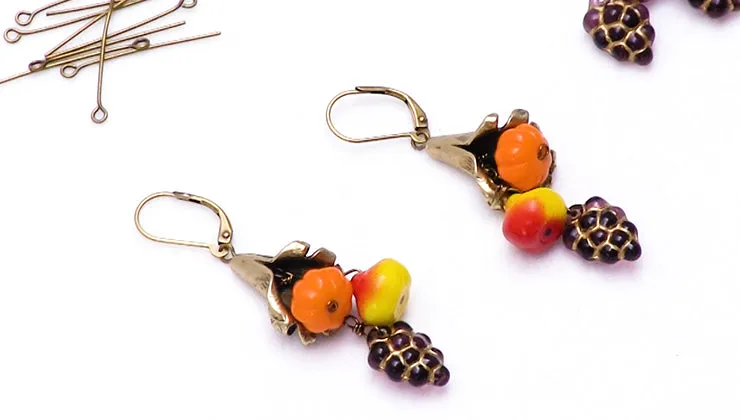 How to Make the Fall Harvest Cornucopia Earrings