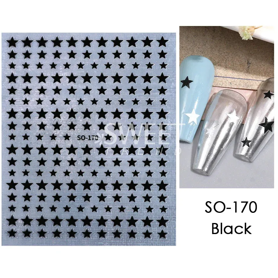Joskaa 3D Christmas Nail Stickers Elk Snowflake Nails Sliders Geometric Silver Rose Gold Metal Stripe Letters Curve Gel Manicure Decor