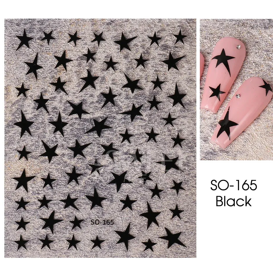 Joskaa 3D Christmas Nail Stickers Elk Snowflake Nails Sliders Geometric Silver Rose Gold Metal Stripe Letters Curve Gel Manicure Decor