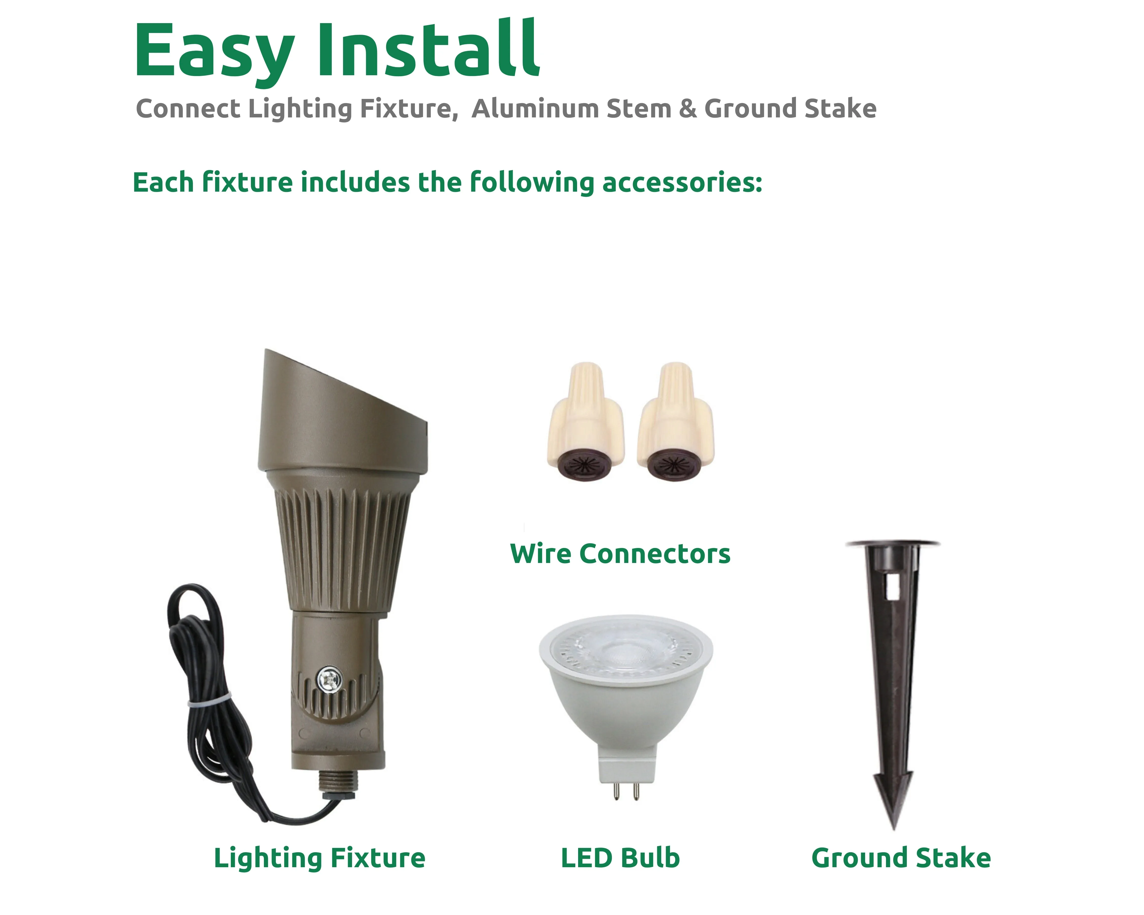 Lumina Lighting® 4W Low Voltage LED Spotlight | 12V Replaceable LED Bulb Included (Bronze, 6-Pack)