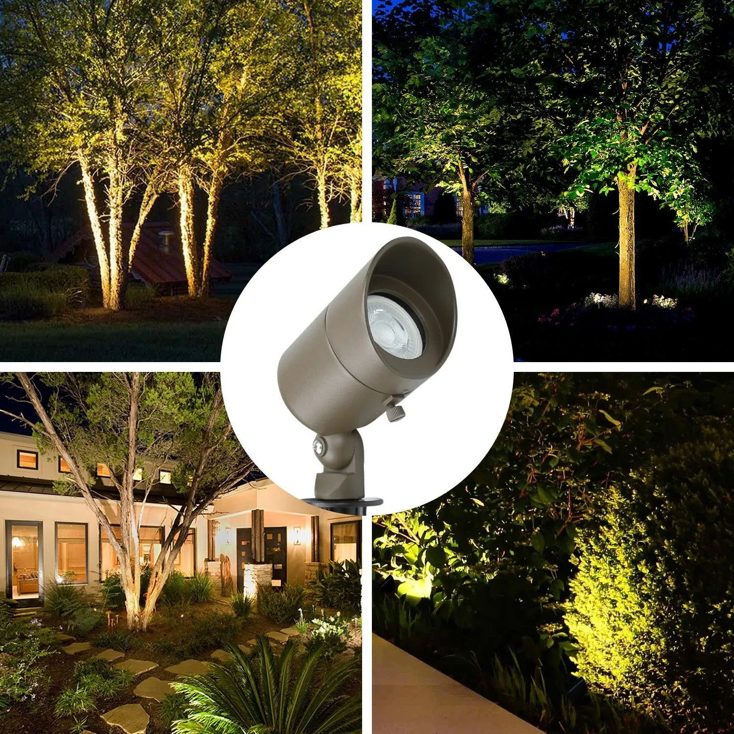 Lumina Lighting® 5W Low Voltage LED Spotlight | 12V Replaceable LED Bulb Included (Bronze, 6-Pack)
