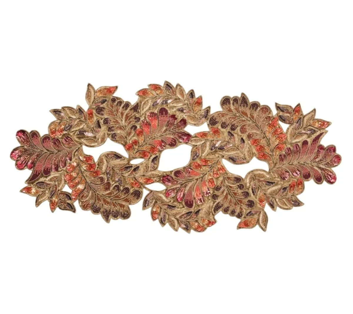 Maple Hues Runner in Brown & Orange by Kim Seybert