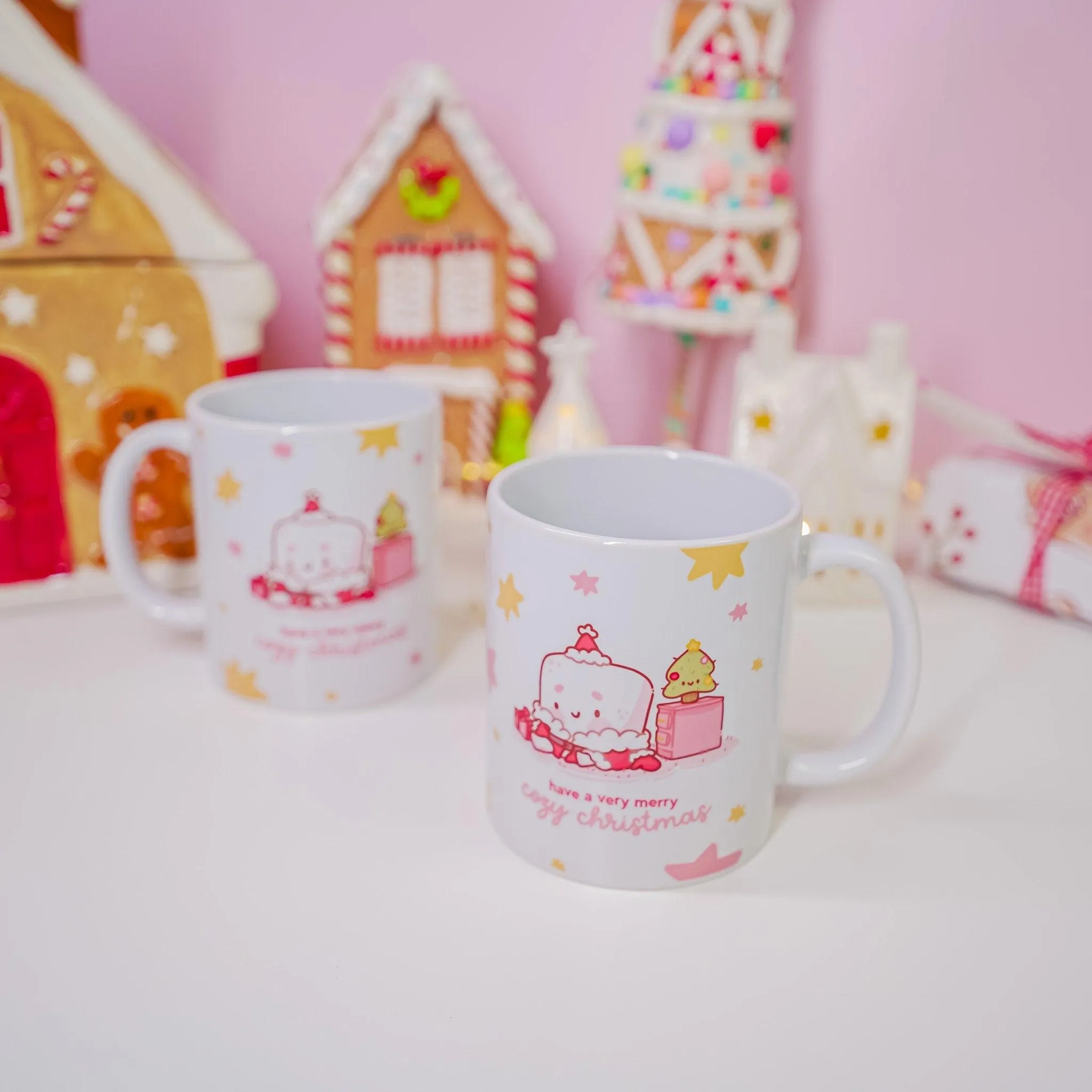 Marshie & Sprinkle Spruce Christmas Mug | Cosy Holiday Ceramic Cup | Cute Festive Drinkware