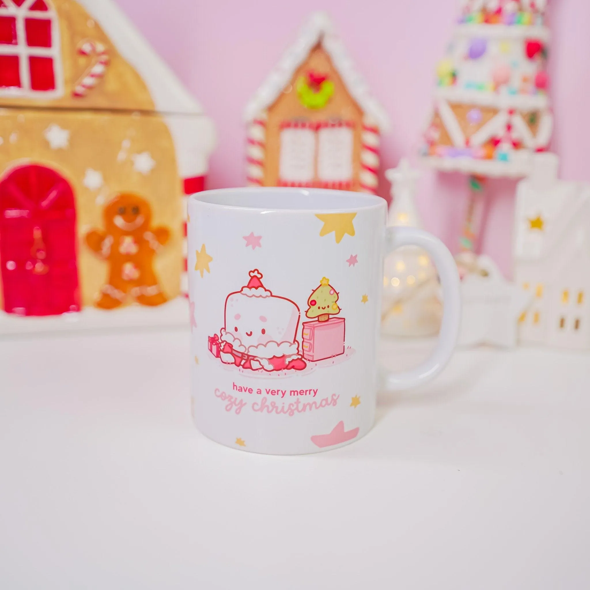 Marshie & Sprinkle Spruce Christmas Mug | Cosy Holiday Ceramic Cup | Cute Festive Drinkware