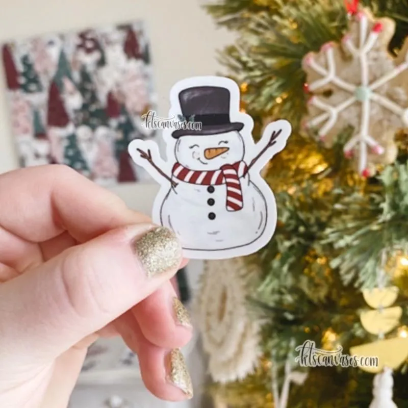 Mini Christmas Snowman Sticker