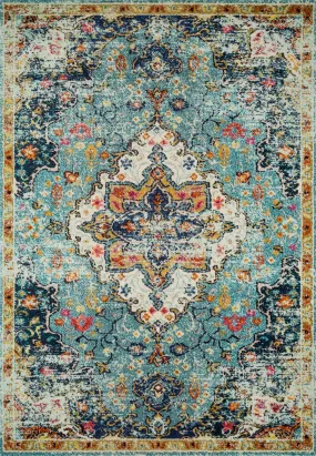 Nadia Rug in Pink & Midnight