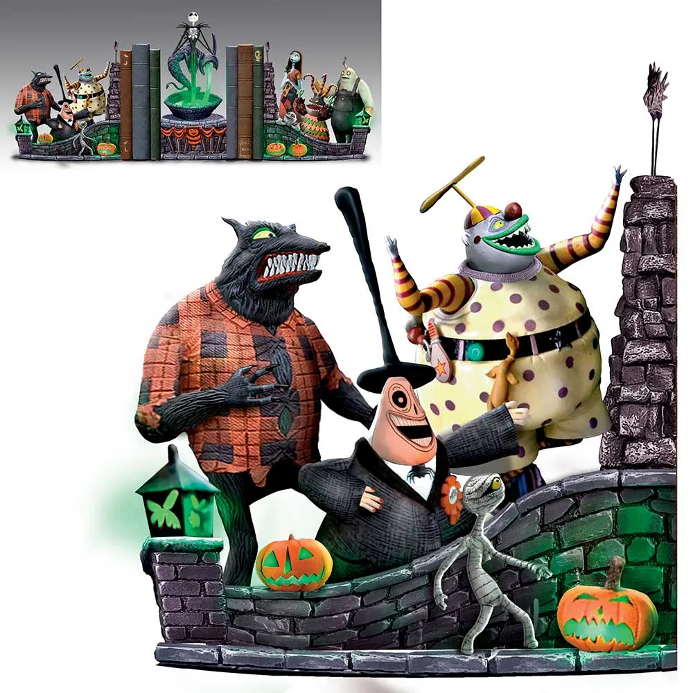Nightmare Before Christmas Glow-in-the-Dark Bookends - Our Town Of Halloween