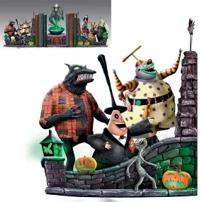 Nightmare Before Christmas Glow-in-the-Dark Bookends - Our Town Of Halloween
