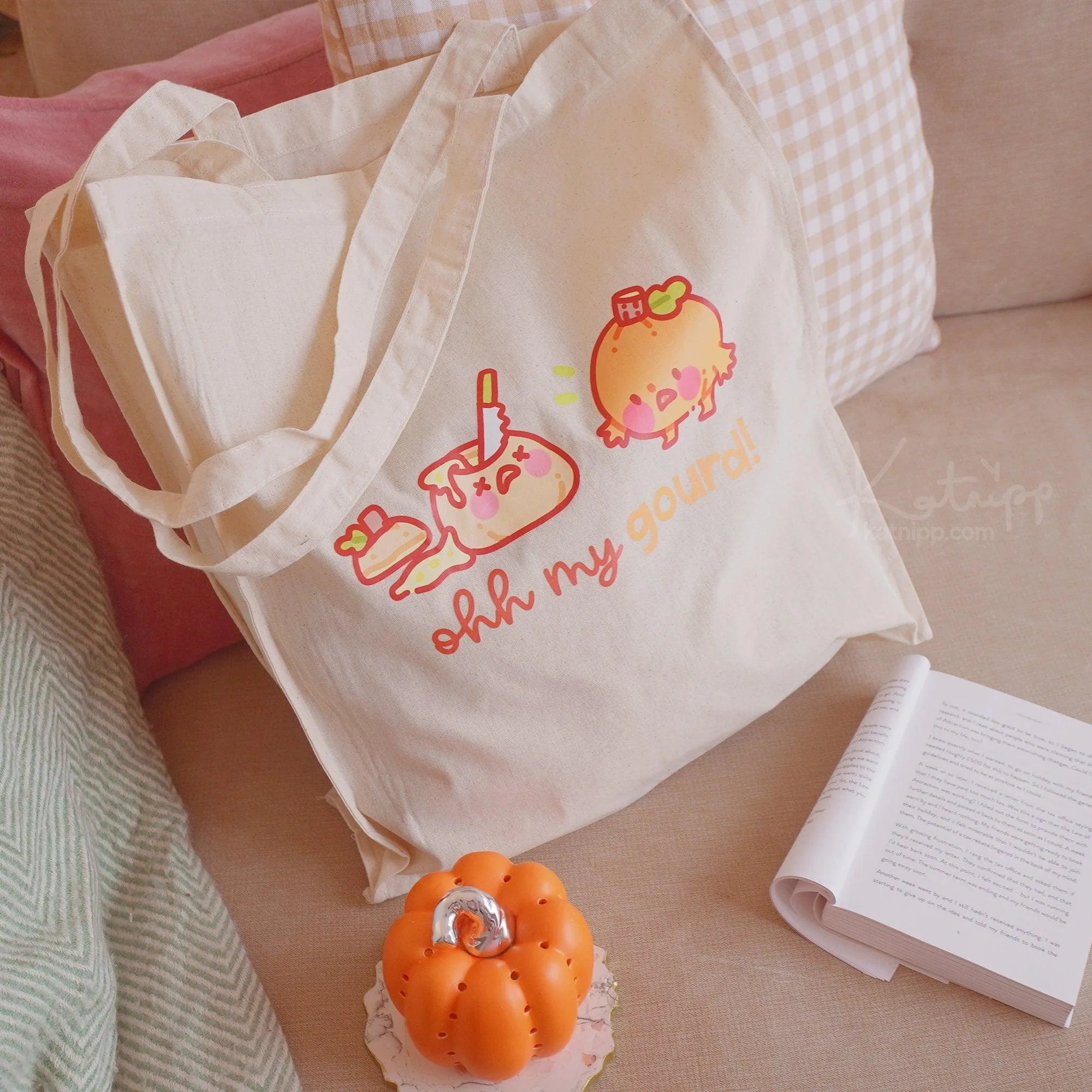 Ohh My Gourd Tote Bag | Funny Pumpkin Autumn Bag | Eco-Friendly Halloween Reusable Shopper