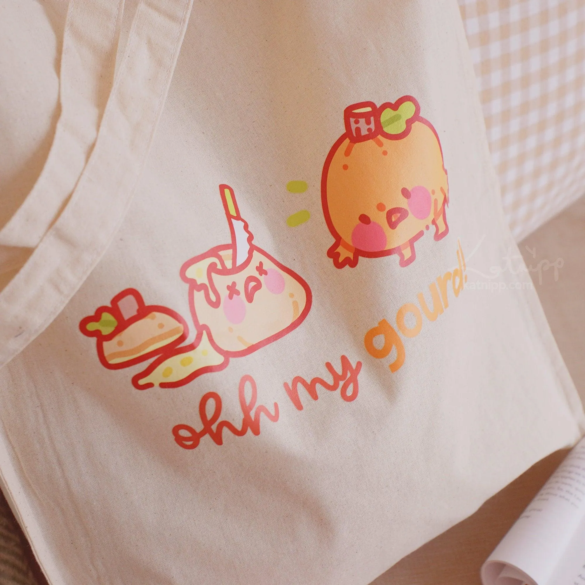 Ohh My Gourd Tote Bag | Funny Pumpkin Autumn Bag | Eco-Friendly Halloween Reusable Shopper