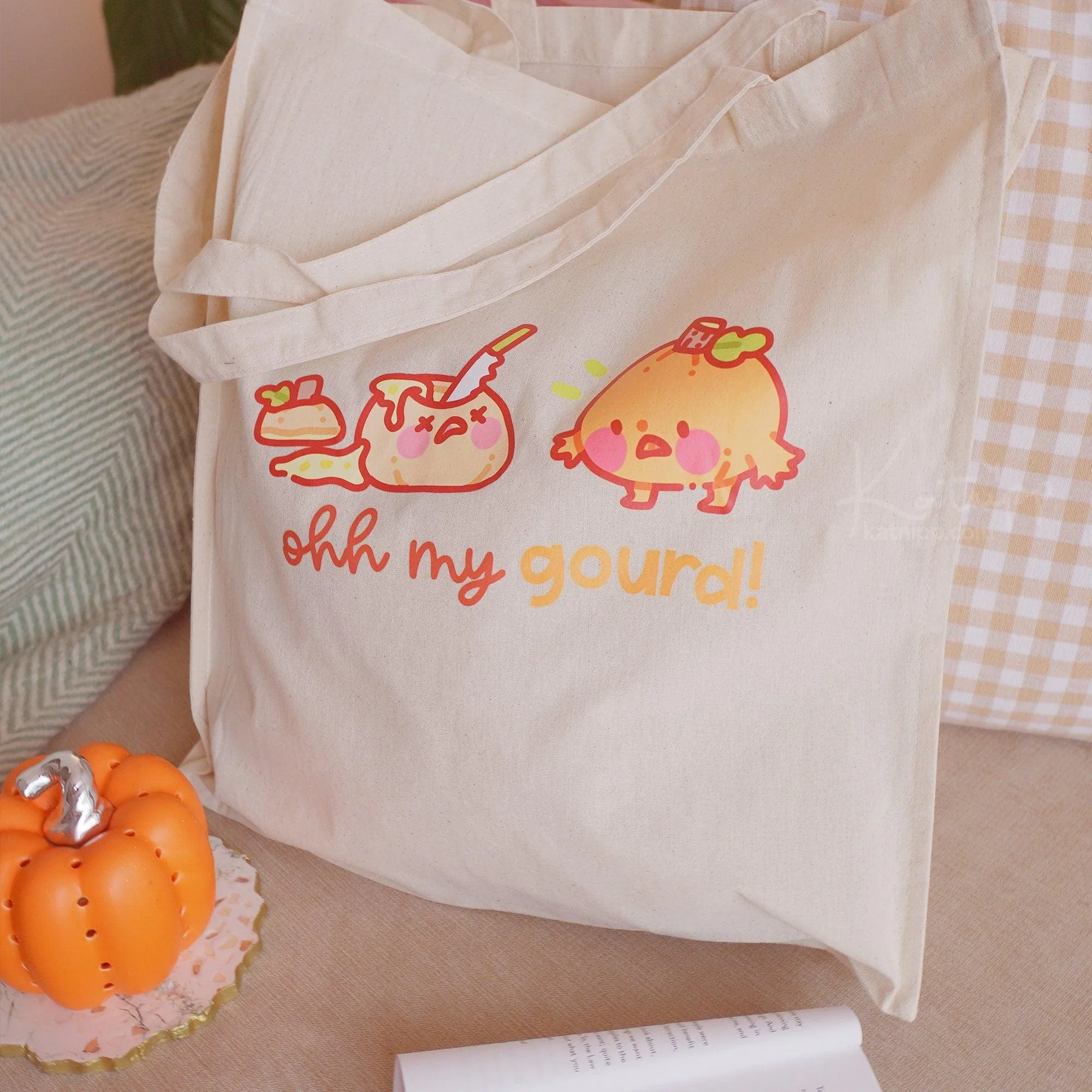 Ohh My Gourd Tote Bag | Funny Pumpkin Autumn Bag | Eco-Friendly Halloween Reusable Shopper