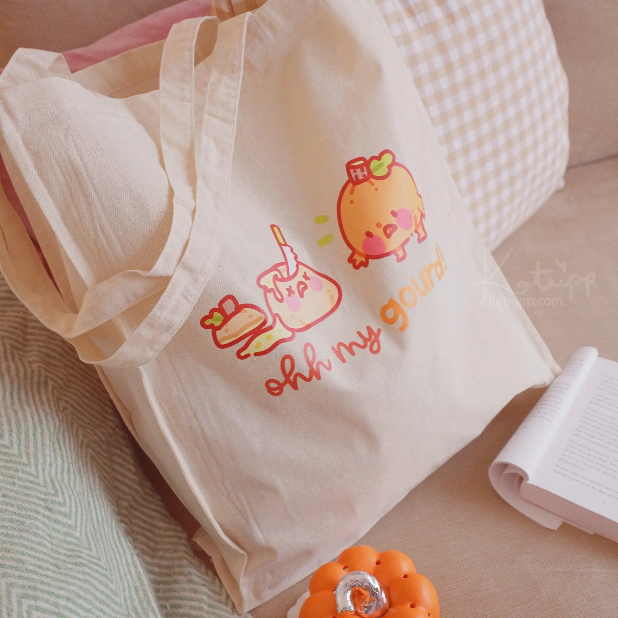 Ohh My Gourd Tote Bag | Funny Pumpkin Autumn Bag | Eco-Friendly Halloween Reusable Shopper